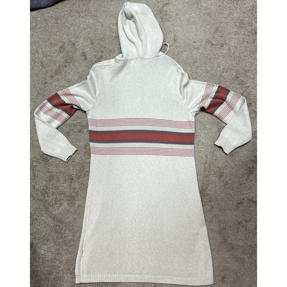 Woolrich Womens Little Plum Run Dress  Knit Sweater Tribal Aztec  Hooded Beige - Picture 8 of 9